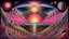 Placeholder: Dark Side Of The Moon || surreal tribute to Pink Floyd, psychedelic, expansive, maximalist, sharp focus, in the styles of Pablo Amaringo and Robert Venosa and Alex Grey, intricate details