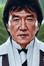 Placeholder: Potrai of jackie chan, lighting detail, face clean, wearing suit, handsome man, realistik