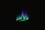 Placeholder: graphic shape of the aurora borealis. slight resemblance to a crown. smooth vector on black