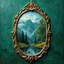 Placeholder: real image create a chrysocolla mirror Bosch painting style image