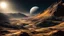 Placeholder: Mountainous landscape on the moon Io, dramatic sunlight, chiaroscuro, beautiful composition