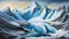 Placeholder: Airbrush painting of a glacier