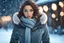 Placeholder: ,Winter Wonderland image, hyper-detailed, sharp focus, beautiful girl in winter clothing,octane render