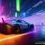 Placeholder: cyberpunk hyper car,cyberpunk 2077,center composition, ultra realistic,shiny, smooth, studio quality, octane render, Surrealism, Triadic colour scheme,glow-stick, ambient lighting,nightclub lighting, polaroid, 100mm, --ar 1:1 --v4