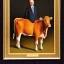 Placeholder: Modern Photograph Presidential Portrait of a Cow