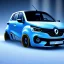 Placeholder: Renault Zoë, futuristic, blue, snow