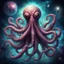 Placeholder: evil octopus god, space, dreamy,