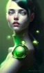 Placeholder: girl, cute, beautiful, green hair, head and shoulders portrait, 8k resolution concept art portrait by Greg Rutkowski, Artgerm, WLOP, Alphonse Mucha dynamic lighting