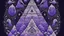 Placeholder: A purple haunted cosmic pyramid with ghosts designed in medieval tapestry