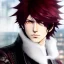 Placeholder: Detailed anime boy, crimson red hair, long classic taper hairstyle, dante dmc5 hairstyle, wolf ears protruding out, white trench coat, intricate details, full body portrait, keep head in frame, slight smile, black Japanese motif, concept art, highly detailed, digital painting, concept art, sharp focus, illustration, art by Yoji Shinkawa, WLOP and greg rutkowski and alphonse mucha and artgerm and yanjun Chen and Junji ito and Makoto Shinkai, HDR, octane render, highly detailed