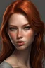 Placeholder: realistic beautiful redhead Woman