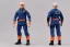 Placeholder: Mike Pence g.i. joe toy figure With a Lasergun space force Blue fabric uniform, fluorescent orange, black Moonboots