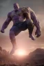 Placeholder: The mighty Thanos throwing the moon