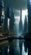 Placeholder: sci fi city, calming environment