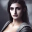 Placeholder: best quality, realistic lighting, masterpiece portrait of Penélope Cruz, details, light dusting of freckles, cowboy shot from above, simple chain hauberk, warhammerVector art matte painting digital illustration 3D shading CryEngine Behance HD 3Delight