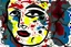 Placeholder: girl face, illustration by <Jackson Pollock>,