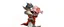 Placeholder: wolf carrying a scared pig general up into the air, stupid cartoon, airbrush and pen outline