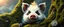 Placeholder: the high speed magical face of a fluffy panda pig star with charm and head set in web from mossy tower, master oil painting by Rembrandt and Escher, in his moss covered space ship , brightened edges to give a sense of depth, motion blur