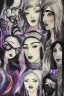 Placeholder: modern European ink painting portrait CorporateMemphis Double Shot Of My Baby's Love qajar art Rudy Nappi Reisha Perlmutter Seb McKinnon Francisco Goya Sandro Botticelli Alex Hirsch pastels skin-tight Fluowave ColorfulBlack pre-raphaelitism Anime Character, Character Design, Chunyu MythPunk kinetic pointillism futurism detailed, vibrant, anime face, sharp focus,