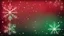 Placeholder: Red Maroon And Green Grunge Gradient Christmas With Snowflakes Falling Background.