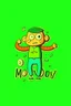 Placeholder: Style: Flat illustration with bold outlines Mood: Playful and joyful Lighting: Even and bright Text: "Monday" T-shirt design graphic, vector, contour, green background)