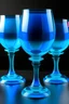 Placeholder: Transparent cyan oversized goblets