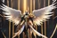 Placeholder: Ra in 8k solo leveling shadow artstyle, golden them, neon effect, big white wings, feathers, full body, apocalypse, intricate details, highly detailed, high details, detailed portrait, masterpiece,ultra detailed, ultra quality