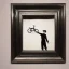 Placeholder: create a framed af a mime with a bicycle horn in 1920's attire