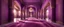 Placeholder: Hyper realistic detailed hallway inside purple wall Mosque with maroon pillars, beautiful carpet & ceiling lights at night