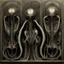 Placeholder: HR Giger's biomechanical art often features dark, erotic, and surreal elements that can be interpreted as having BDSM (bondage, discipline, dominance, submission, sadism, and masochism) undertones. The fusion of organic and mechanical forms in Giger's work can evoke a sense of power dynamics, control, and submission, which are common themes in BDSM. Giger's art, including his famous creation, the biomechanical alien from the "Alien" film series, is known for its sexual and fetishistic imagery.