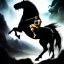 Placeholder: ultra detailed portrait of Conan the barbarian Riding a black horse, wearing armor and Sword, extremely detailed digital painting, extremely detailed face, in the style of robert e howard and Simon Bisley and Ashley Wood, mystical colors, rim light, beautiful lighting, 8k, stunning scene, raytracing,perfectly centered image, perfect composition