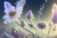 Placeholder: one big crystal subtle flower in a galactic ambiance with a very little beautiful fairy, transparent petals, delicate colors, in the foreground, full of details, smooth, bright sunshine，soft light atmosphere, light effect，vaporwave colorful, concept art, smooth, extremely sharp detail, finely tuned detail, ultra high definition, 8 k, unreal engine 5, ultra sharp focus