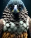 Placeholder: black feathered, rogue, mysterious Kenku male, bird, full-scale head and shoulders portrait, 8k resolution concept art portrait by Greg Rutkowski, Artgerm, WLOP, Alphonse Mucha dynamic lighting hyperdetailed intricately detailed Splash art trending on Artstation triadic colors Unreal Engine 5 volumetric lighting Splash art fantasy.