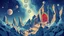 Placeholder: lyrical abstraction, the great beyond, deep space exploration by kelly freas in style of retro snes game, retro rpg, dungeons and dragons, the boss of monster manual, artstation (mist), line art, isometric, 8k, hd