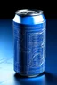 Placeholder: a soda can drawn in blueprint with WeRock writen on it