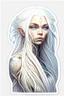 Placeholder: a sticker of a beautiful woman with a long white hair, veins connected to face and hair, Alex grey style, trending on artstaion, white skin, portrait of anime woman, inspired by Karol Bak, porcelain looking skin, connectedness, twitter pfp, yosuke ueno, blonde girl, anatomically perfect, biopunk armor