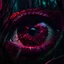 Placeholder: eyee in the forest enchanted, holographic, darkred tones, 8k, macro photography,