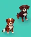 Placeholder: Adorable dog sitting, plain background