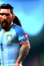 Placeholder: Realistic Messi Argentina soccer player Portrait, mid shot view, angry, concept art, art station, 3d, photo studio, blue clean background, unreal engine 5, ray tracing, RTX, lumen lighting, ultra detail, volumetric lighting.