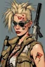 Placeholder: Tank Girl, never one to shy away from pushing boundaries, continued her audacious display of defiance. She holstered her modified firearm briefly on her hip, then, with a sly grin, brought it up to her lips, sensuously licking the barrel in a provocative manner. Her actions were both a testament to her irreverent spirit and a calculated challenge to anyone who might underestimate her. As the camera captured the daring act, the metal of the gun glistened under the unforgiving desert sun, making