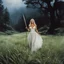 Placeholder: [Jason and the Argonauts (1963)] Stormy Daniels as a witch, resplendent in her ethereal form, standing amidst a lush meadow. As she graces the Earth with her presence, the grass beneath her bare feet shivers with mystical energy.From the smallest blades of grass to the towering trees, each living entity joins in a symphony of praise for the Earth. The flowers burst forth in vibrant colors, their petals unfurling like delicate brushstrokes upon nature's canvas. Inspired by the words of the transl