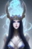 Placeholder: Black haired goddes with blue eyes