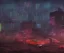 Placeholder: digital art, trending on artstation, a post apocalyptic world ruled by rusty machines under a full moon in a gigantic city full of neon lights and machines acting like humans, these being the vast majority of the population.