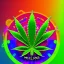 Placeholder: Marijuana, splash color, bright colors, neon, glow, Psychedelic, detail, 8k, bright light,blurry