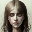 Placeholder: Singer Danish MØ face, Style John Kenn Mortensen,cyberpunk, watercolor,