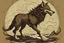 Placeholder: simple dramatic norse mythology drawing of fenrir