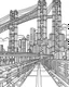 Placeholder: New York City Bridge coloring page, full body (((((white background))))), only use an outline., real style, line art, white color, clean line art, white background, Sketch style.
