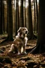 Placeholder: A dog in the woods.