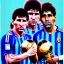 Placeholder: Lionel Messi und diego armando maradona halten gemeinsam in einem Stadion den Worldcup in der Hand, Fußball, stadion, viele menschen, perfect quality, argentinien