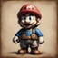 Placeholder: super mario in the style of leonardo da vinci